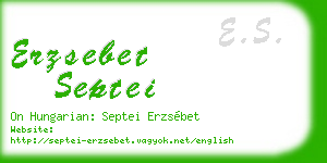 erzsebet septei business card