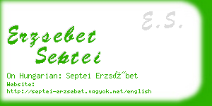 erzsebet septei business card